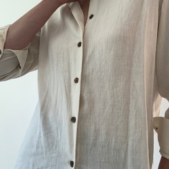 Solid and Striped Linen Shirt - Picture 3 of 6